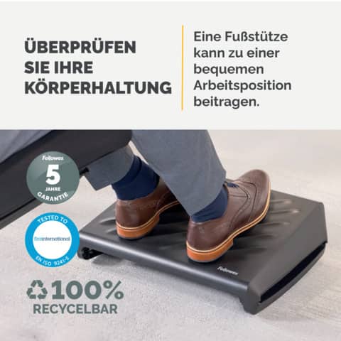 Poggiapiedi Fellowes Breyta™ regolabile 9,8x49x36 cm nero 100016562